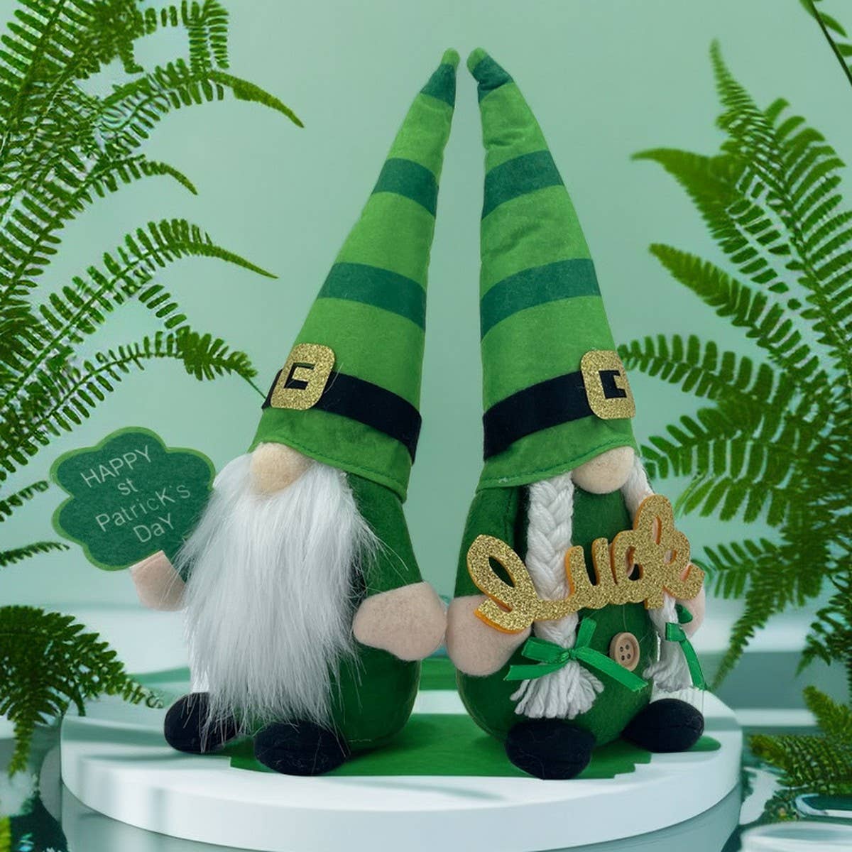 ST PATRICKS DAY FACELESS DOLL RUDOLPH ORNAMENT_CWMM3454