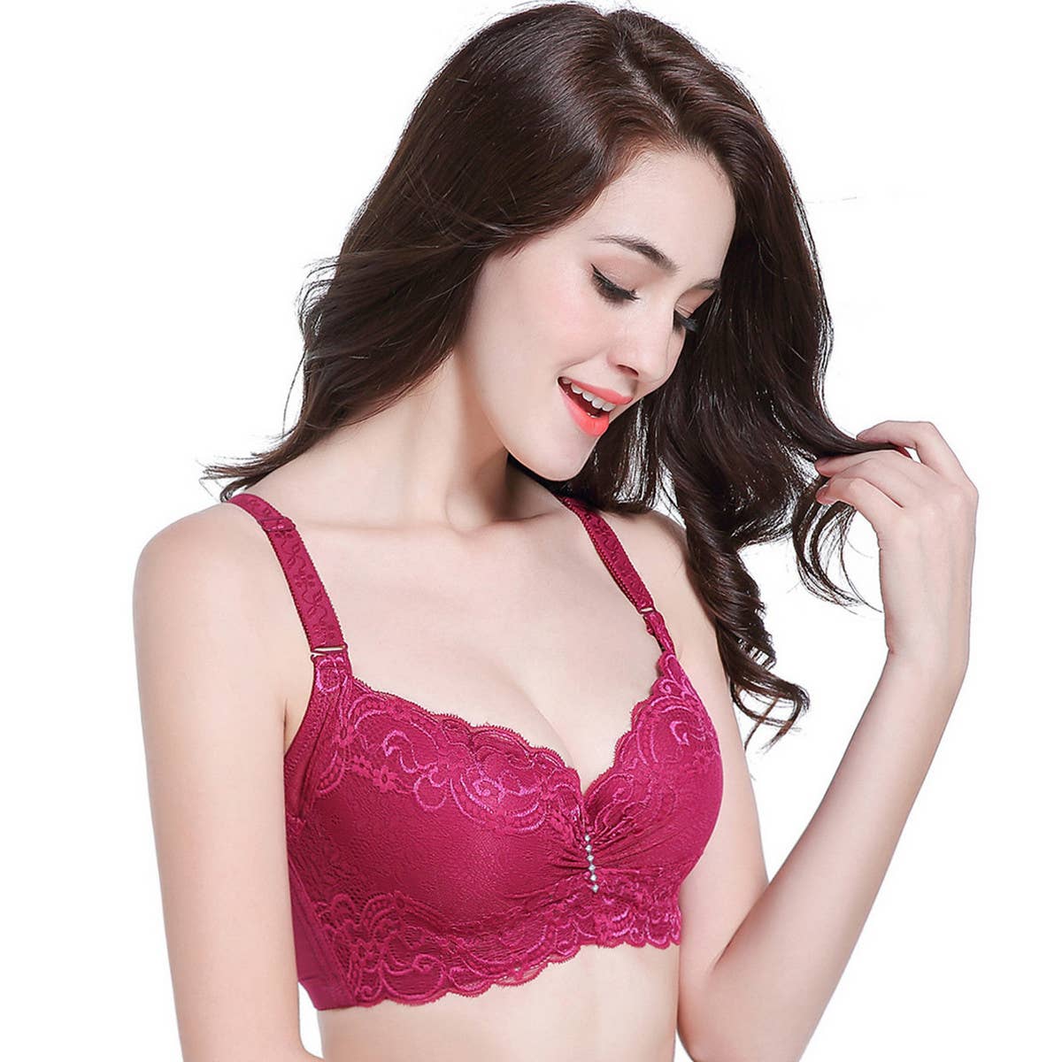 Women Adjustable Plus-Size Lace Bra_Cwmu0112