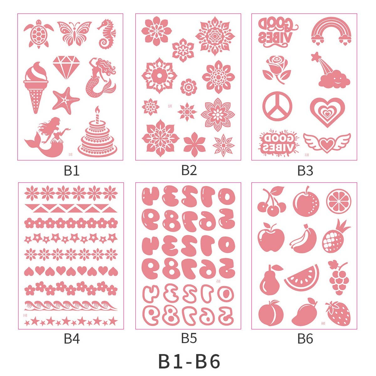 KIDS TATTOO STICKER SET CREATIVE BODY ART DECALS_CWMM8355