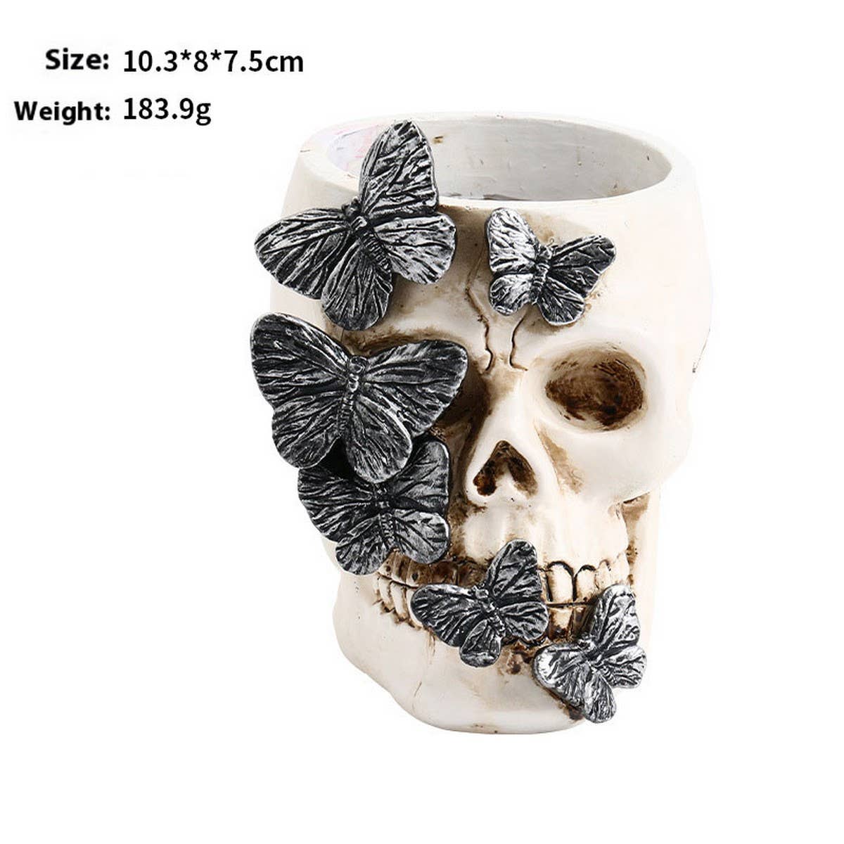 SCARY SKULL HAND RESIN CANDLE HOLDER DECOR_CWMM9862
