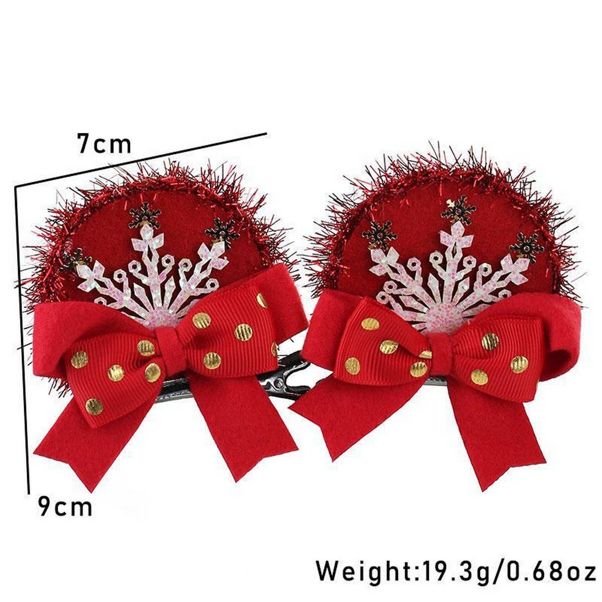 CHRISTMAS SNOWFLAKE BOW HEADBAND FOR GIRLS_CWAHA5664