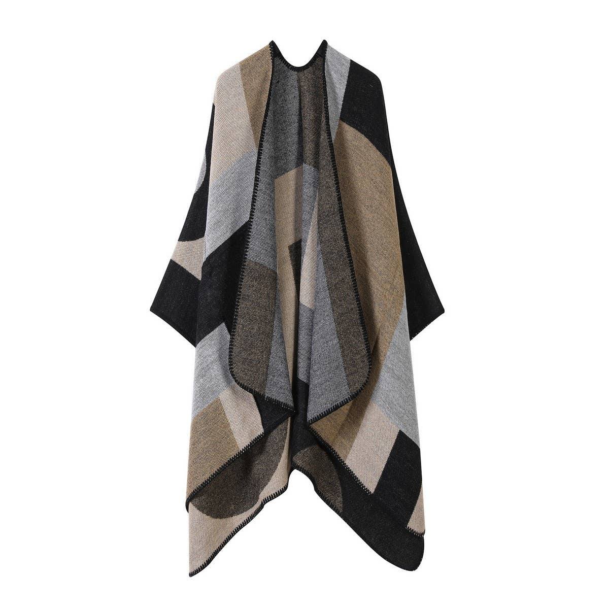 FAUX CASHMERE SHAWL WARM DOUBLE SIDED CLOAK_CWASC2253