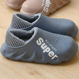 Winter Waterproof Cotton Slippers Warm House Shoes