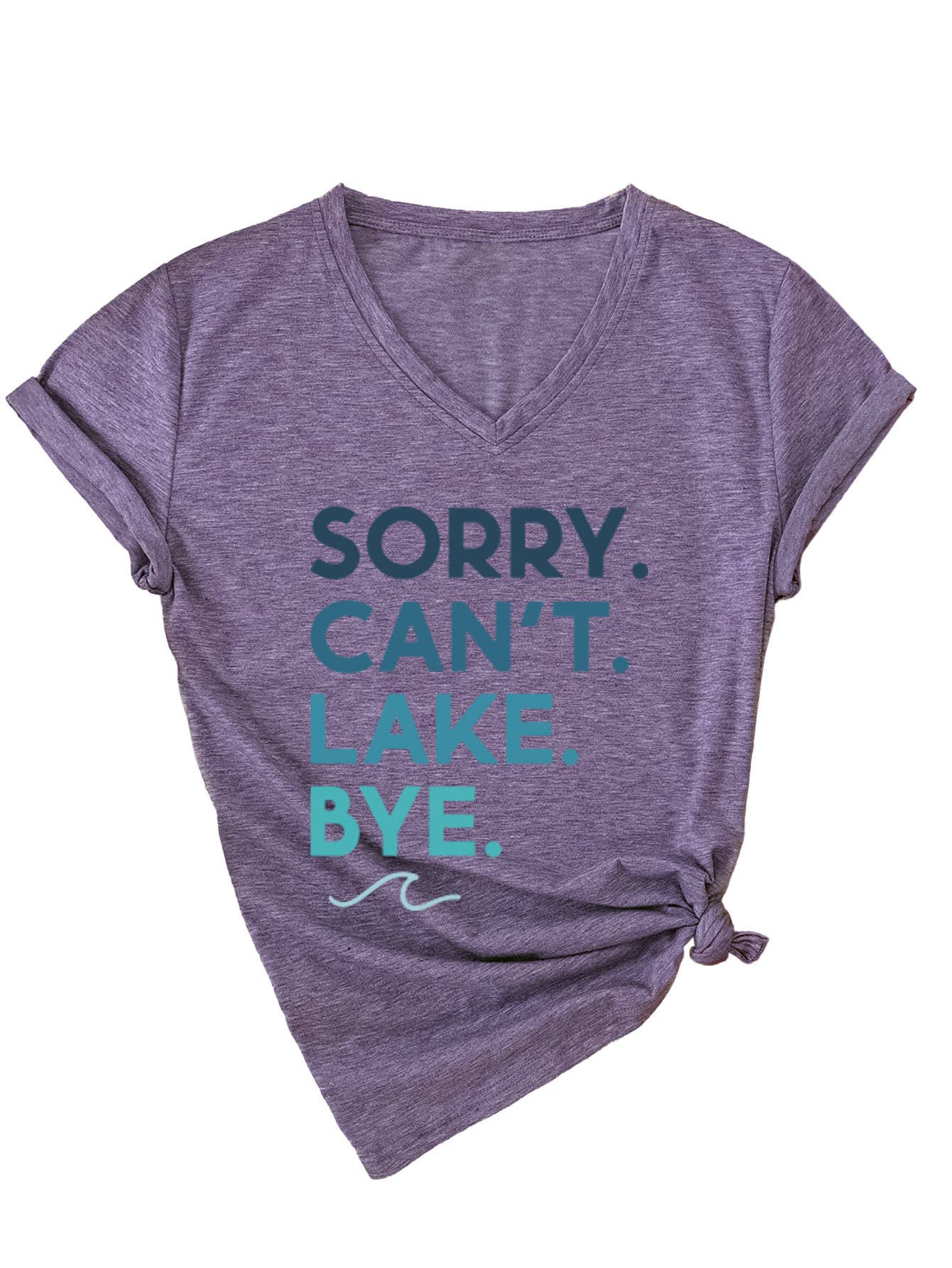 Sorry Can'T Lake V-Neck Short-Sleeved T-Shirt