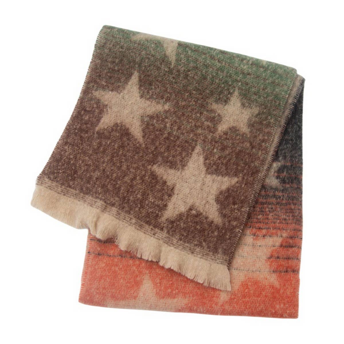 STAR GRADIENT SCARF JACQUARD WINTER WRAP_CWASC0859