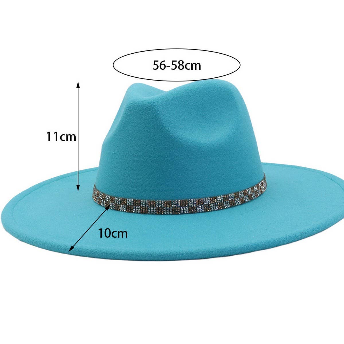 ETHNIC STYLE WOOL BLEND FEDORA HAT MEN WOMEN_CWAH04379