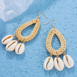 BEACH RESORT STYLE SHELL BEADED EARRINGS_CWAJE1554