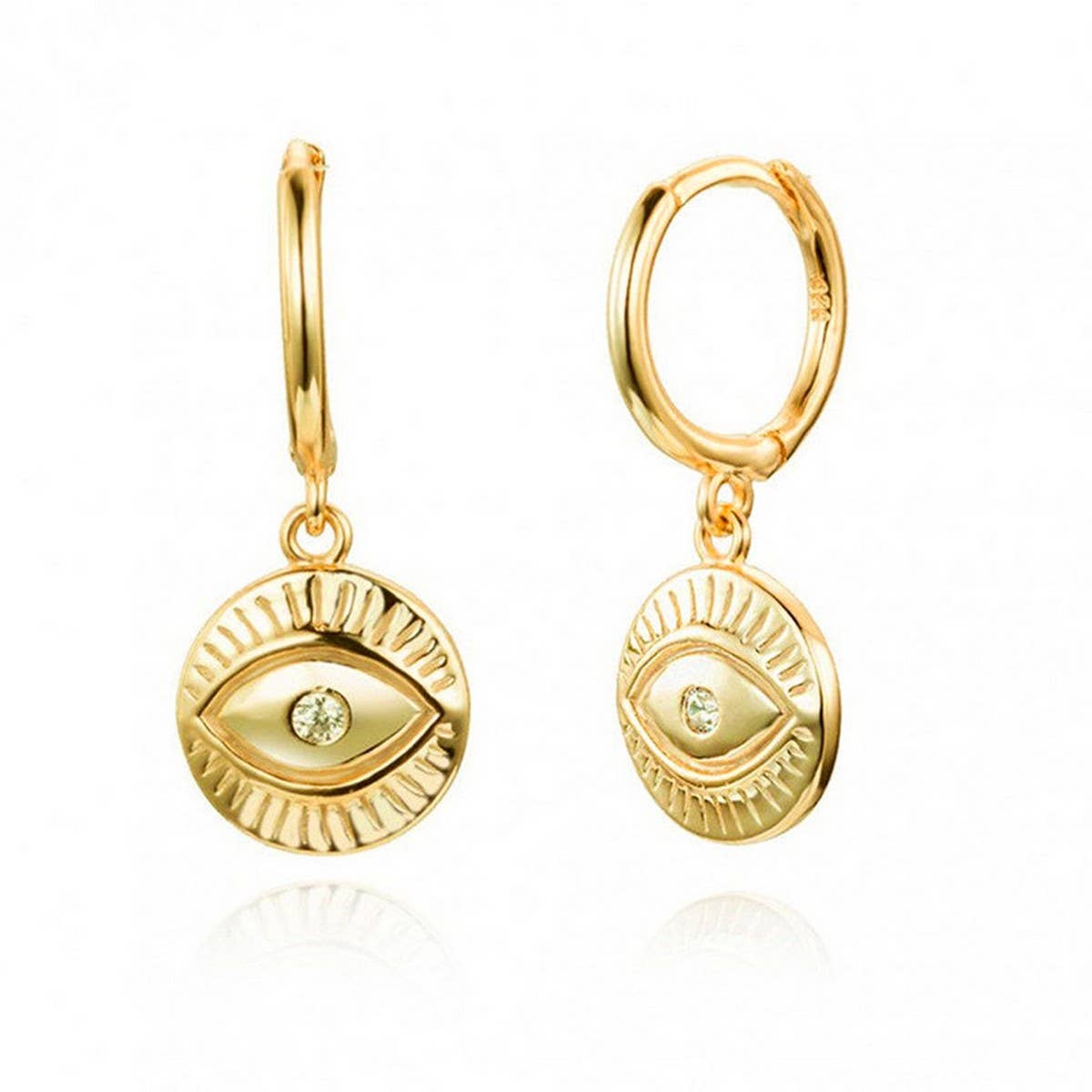 DEVILS EYE TOTEM ROUND ART EARRINGS_CWAJE1775