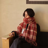 ANGORA RED SCARF FOR WOMEN WINTER WARMTH STYLE_CWASC2297
