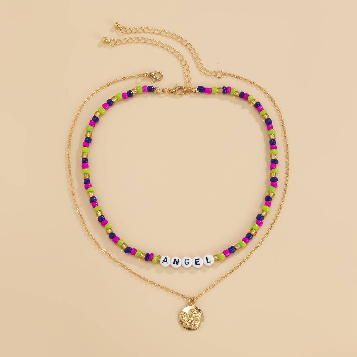 PASTORAL LETTERS RETROSTACKING NECKLACE_CWAJE1493