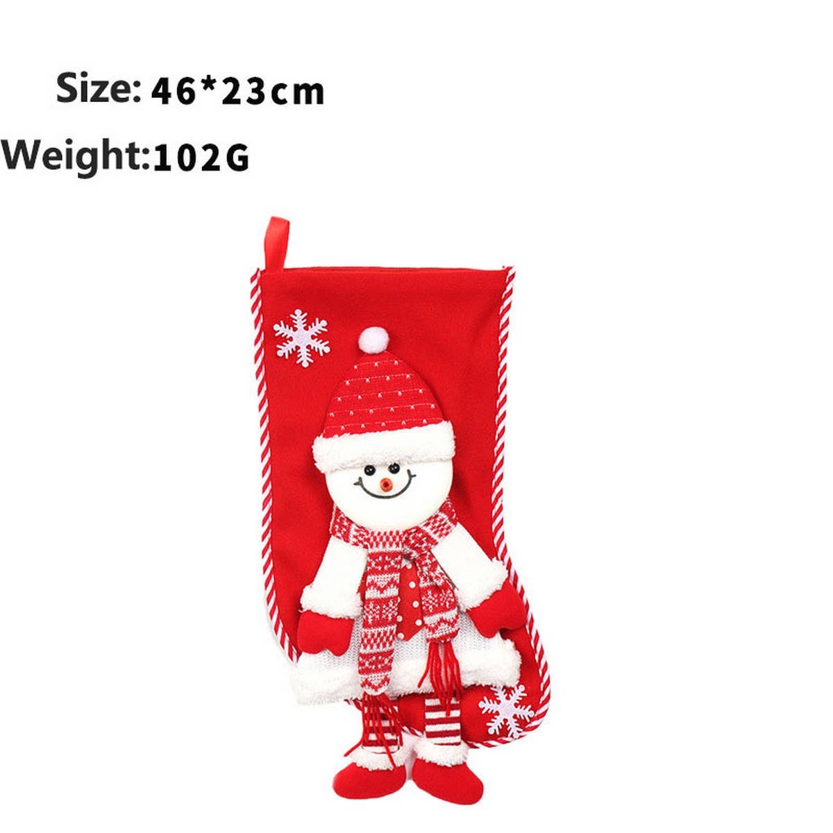 LARGE SANTA SNOWMAN STOCKING GIFT BAG_CWAJE05374