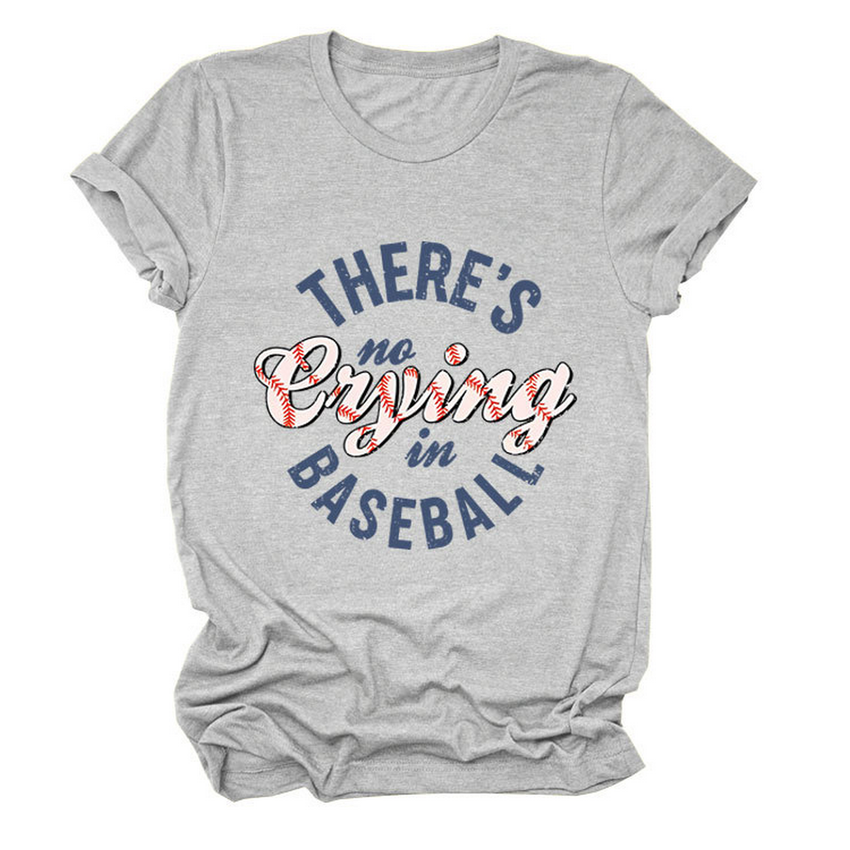 Womens No Crying In Baseball Graphic Teep_Cwttsl0481