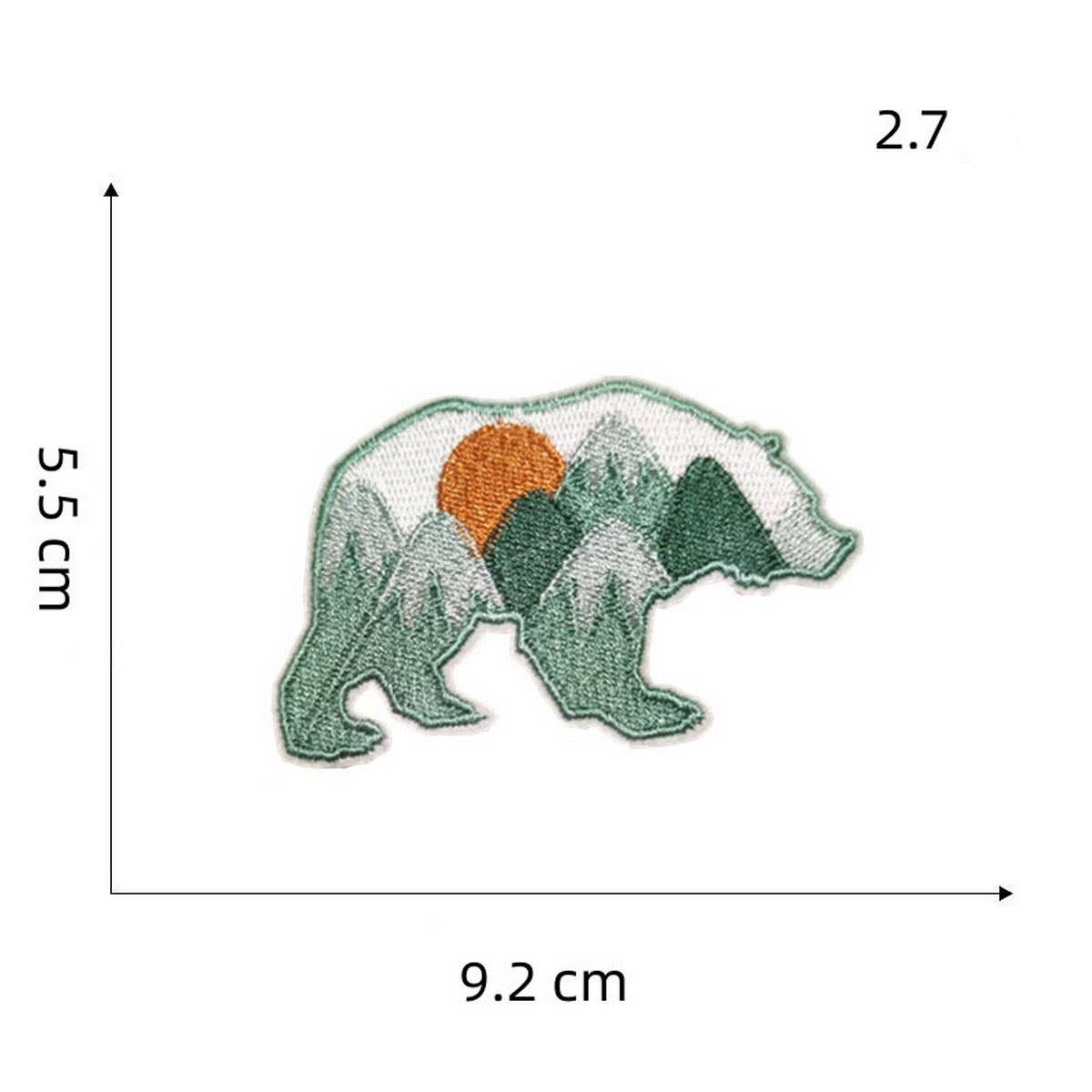 NEW OUTDOOR COLORFUL BEAR EMBROIDERED PATCH_CWMM4024