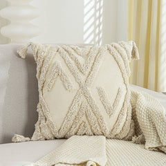 CREAM VINTAGE SOFA PILLOW COVER WAIST CUSHION_CWMM7716
