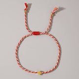 DIY HANDMADE FOUR COLOR COTTON CROSS BRACELET_CWMM3800