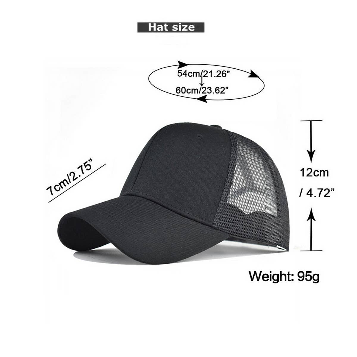 CLASSIC COTTON SOLID BREATHABLE MESH TRUCKER HAT_CWAH1371