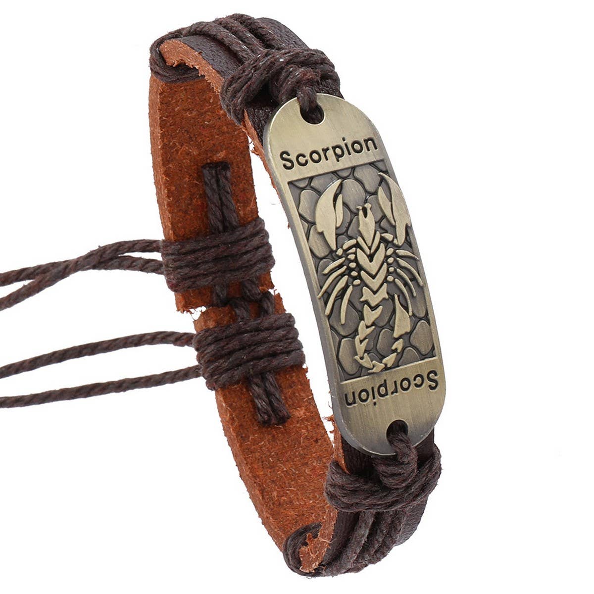 SIMPLE HAND WOVEN VINTAGE LEATHER BRACELET_CWMM4521