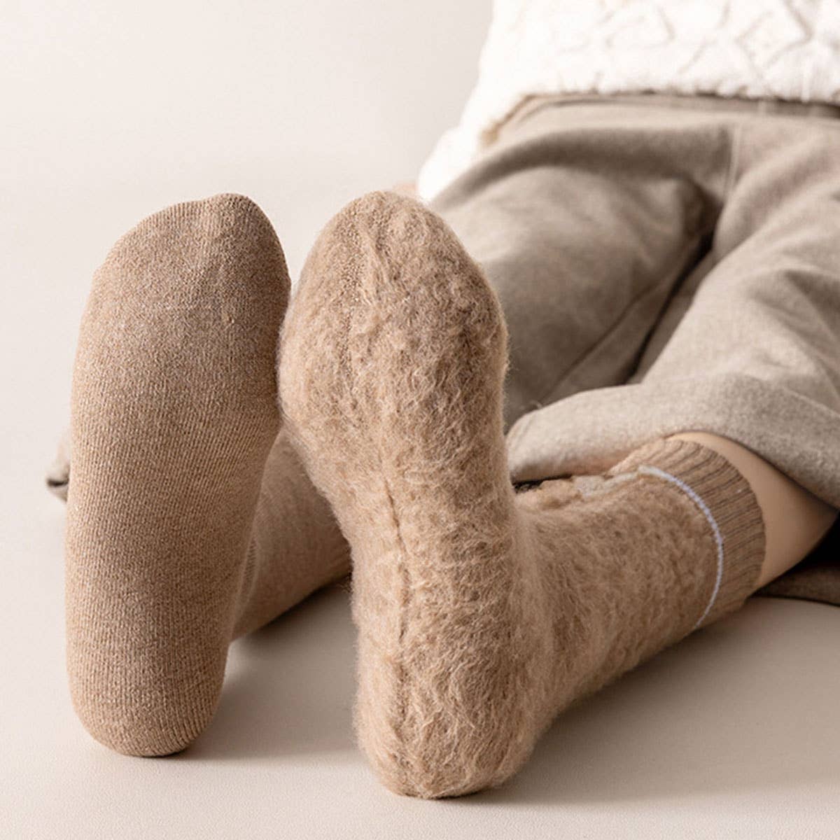 THERMAL FLEECE LINED CREW SOCKS FOR WOMEN WINTER_CWMS0282