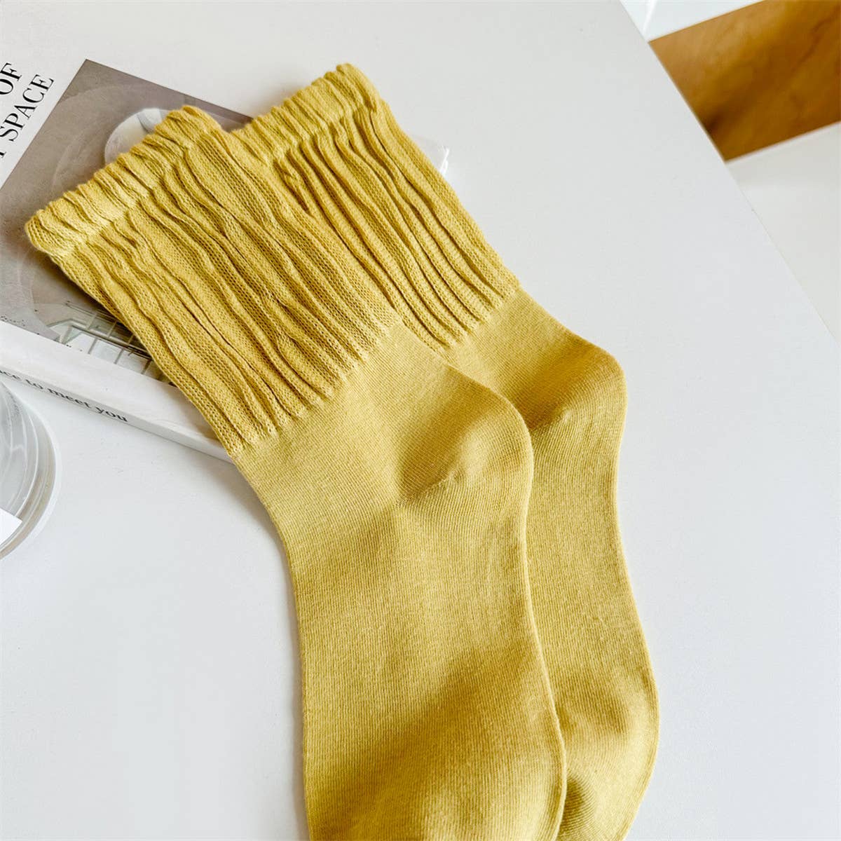 Women Solid Color Pile Socks Cotton Socks_Cwms0337