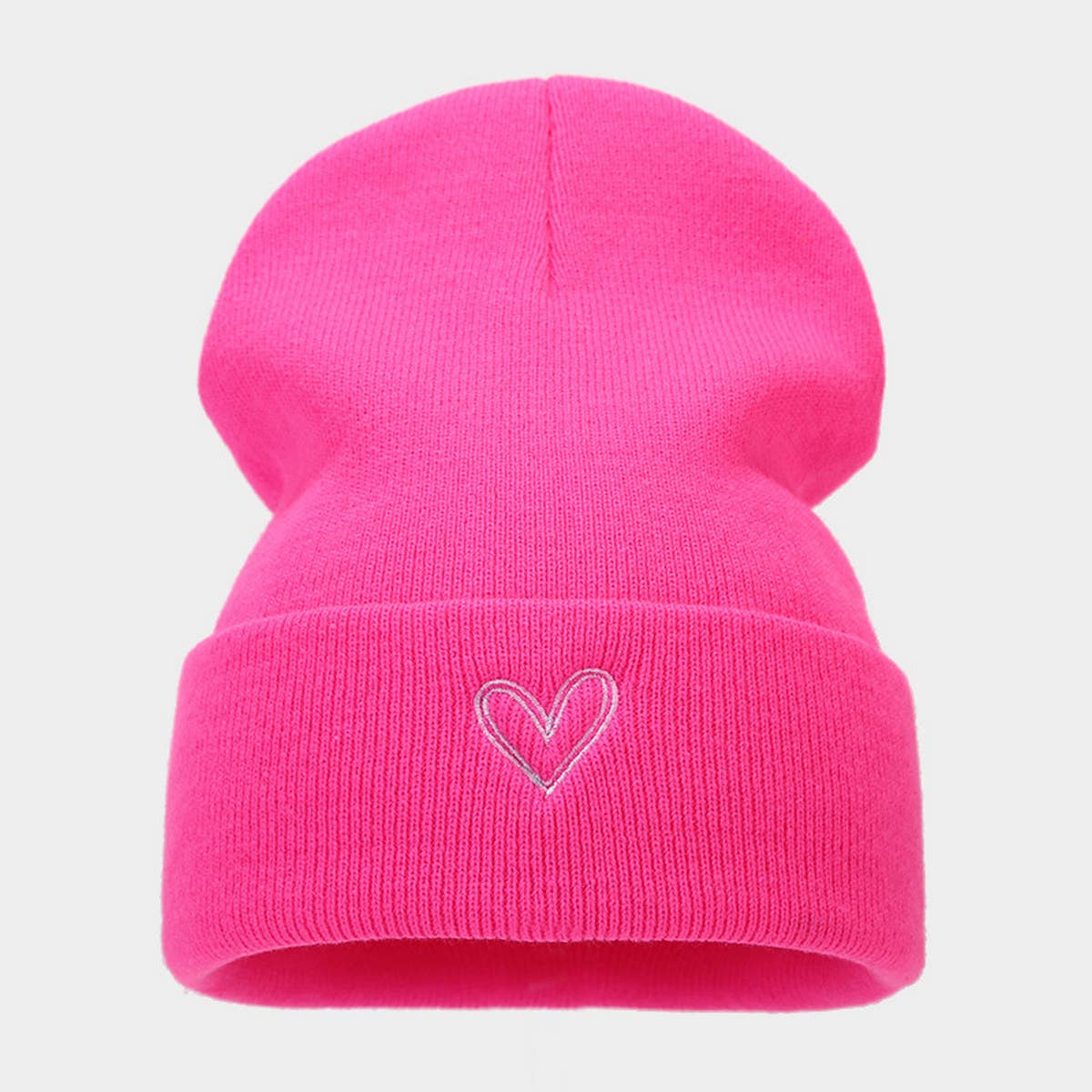 THICKENED HEART EMBROIDERED KNITTED HAT_CWAH1607