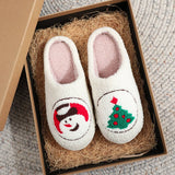 CHRISTMAS SNOWMAN TREE HOME COTTON SLIPPERS_CWMM3062