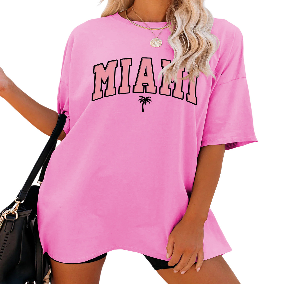 FUNNY LETTER PRINT T SHIRT FOR WOMEN LOOSE FIT_CWTTS1459