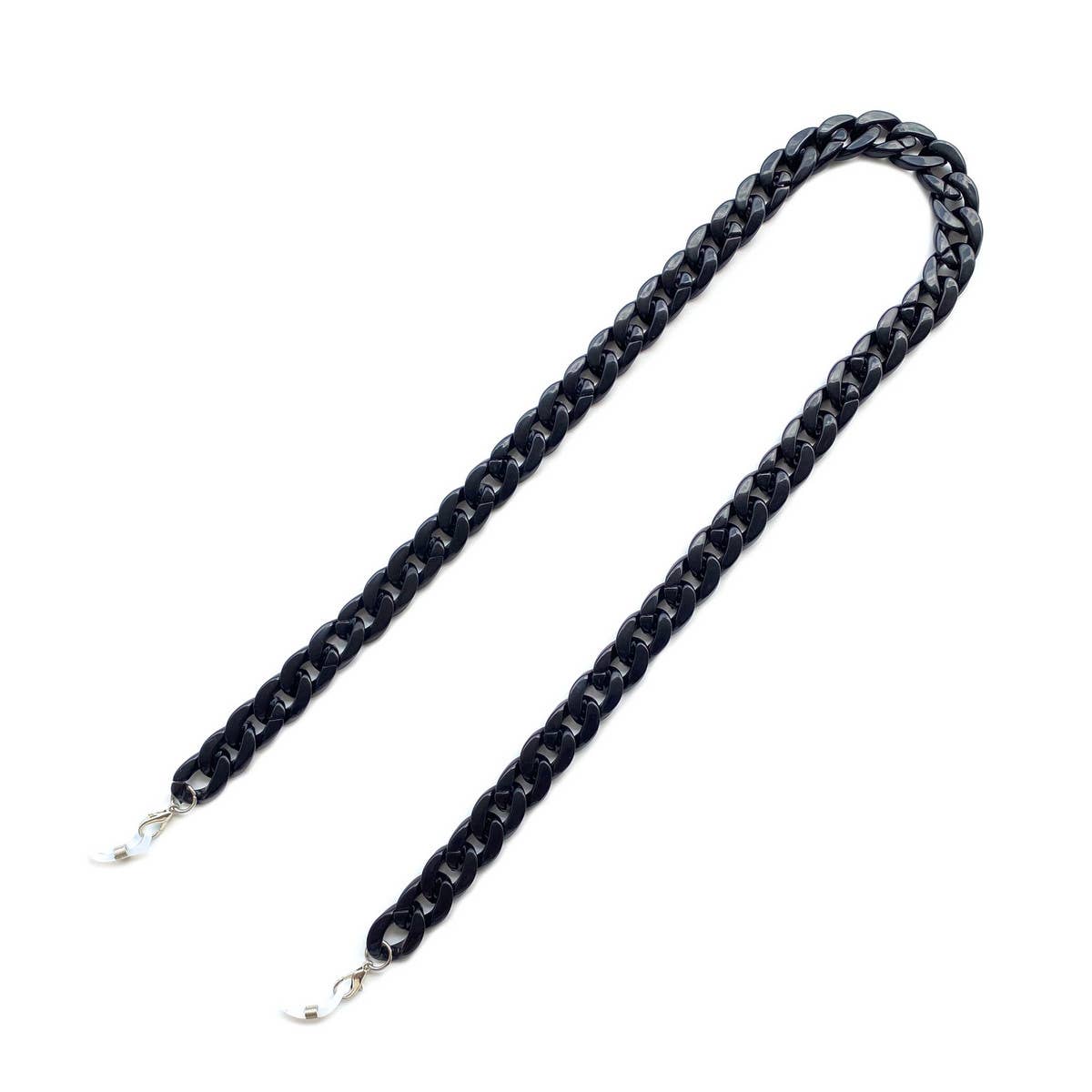 BLACK NON SLIP CHAIN GLASSES LANYARD_CWMM1170