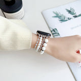 APPLE WATCH 9 I WATCH 8 BEADED ELASTIC STRAP_CWWW0066