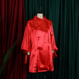 FASHIONABLE DRESS WITH PUFF SLEEVES AND WAIST_CWDSD6141