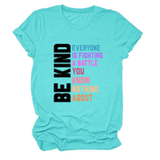 Trendy Womens Tee With Kindness Slogan