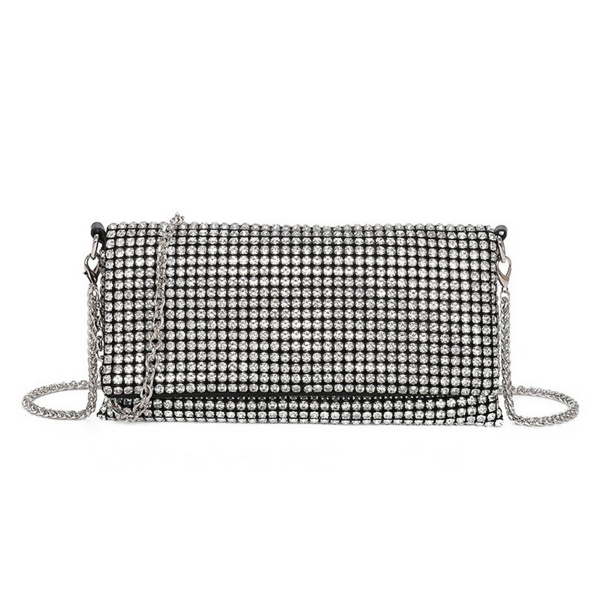 FASHIONABLE SHINY CHAIN RHINESTONE EVENING BAG_CWAB3613