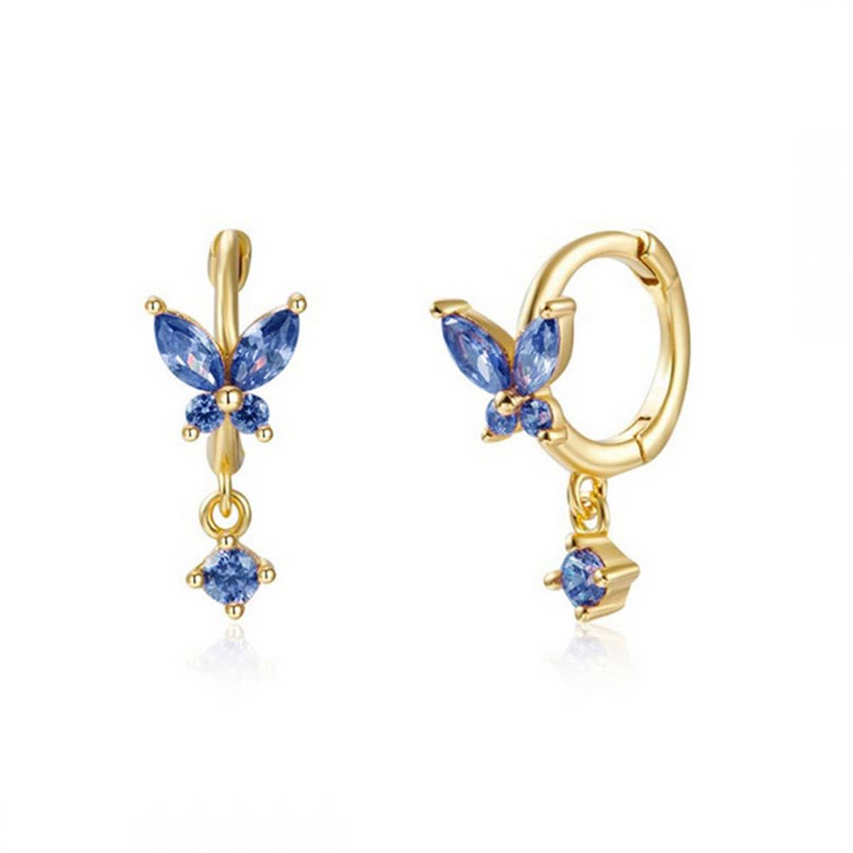 MULTICOLOR BUTTERFLY SIMPLE TEMPERAMENT EARRINGS_CWAJE1721
