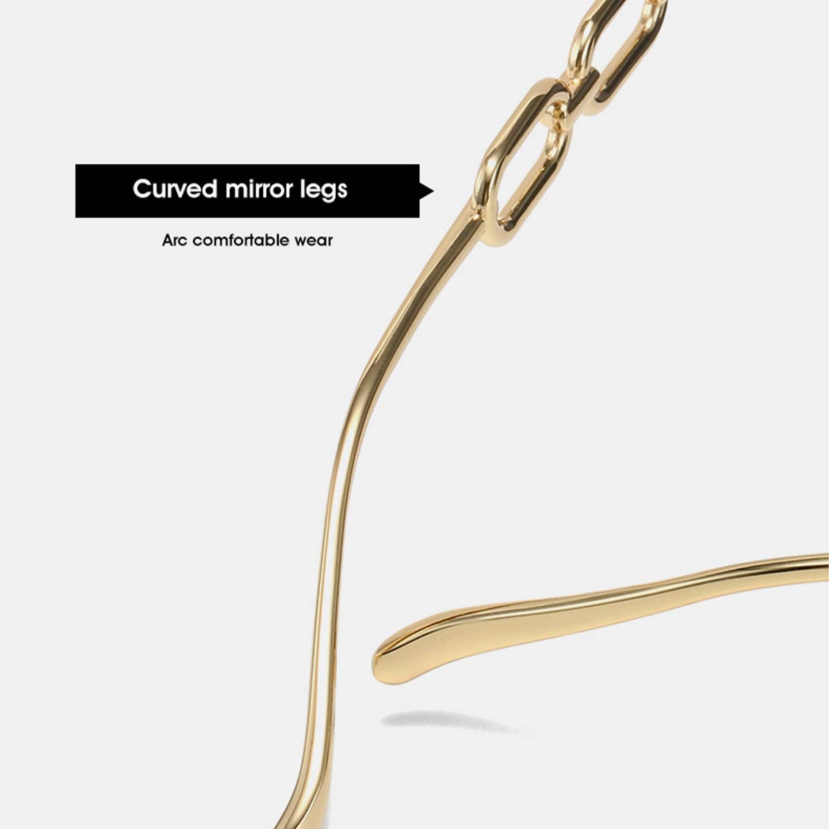 BIG FRAME CHAIN FASHION METAL SUNGLASSES_UV400_CWASG0276