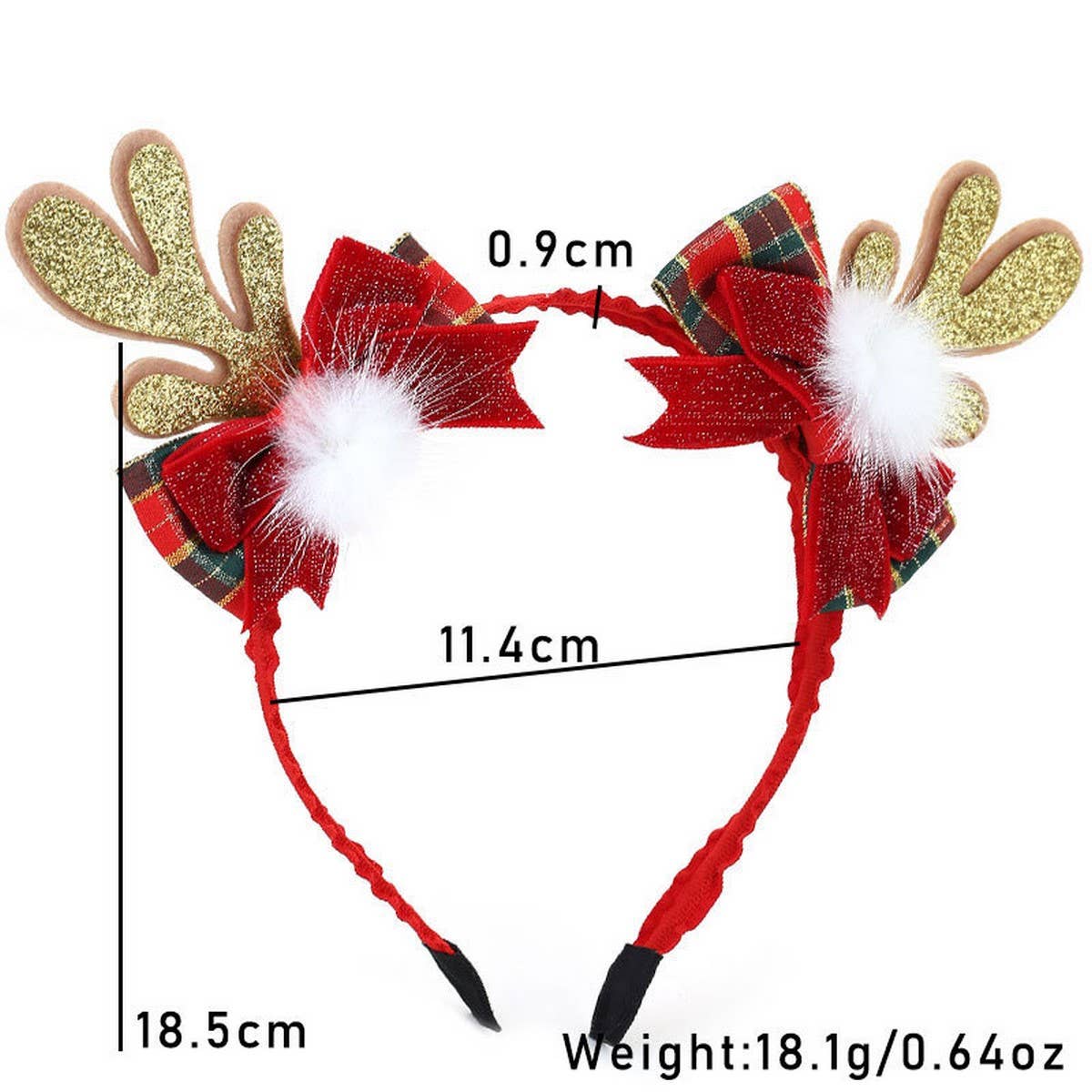 CHRISTMAS REINDEER ANTLER HEADBAND CUTE FABRIC_CWAHA5656