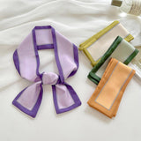 LONG THIN RIBBON SCARF PONYTAIL NECK OR PURSE_CWASC0726