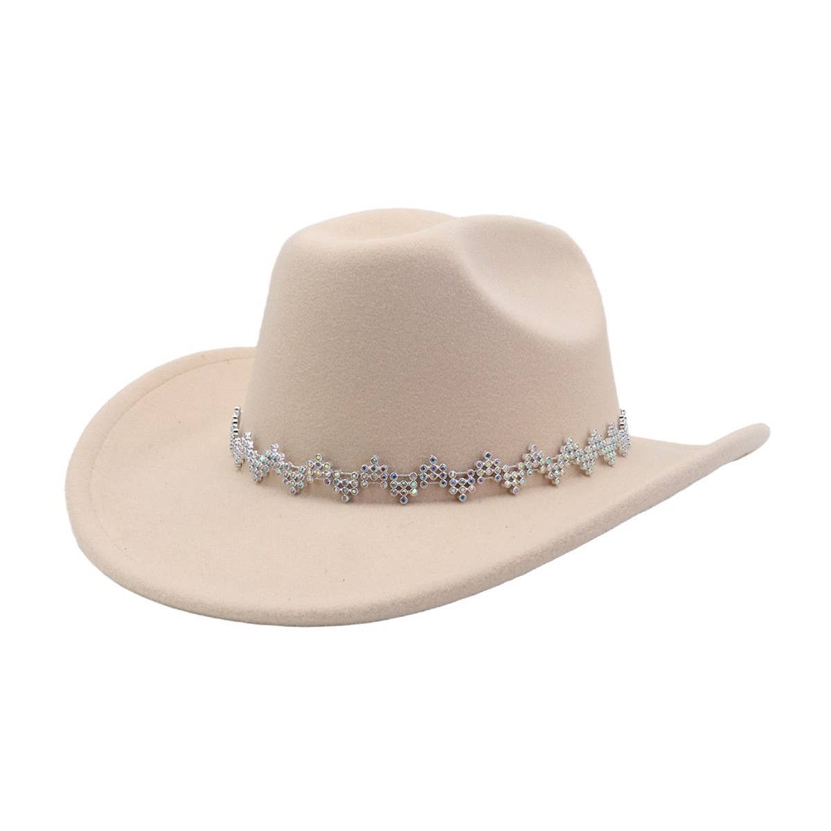 Unisex Wool Fedora Jazz Hat Western Ethnic Style_Cwah04462