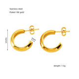 Cwaje1932_C Letter Woven Star Irregular Stud Earrings Gold