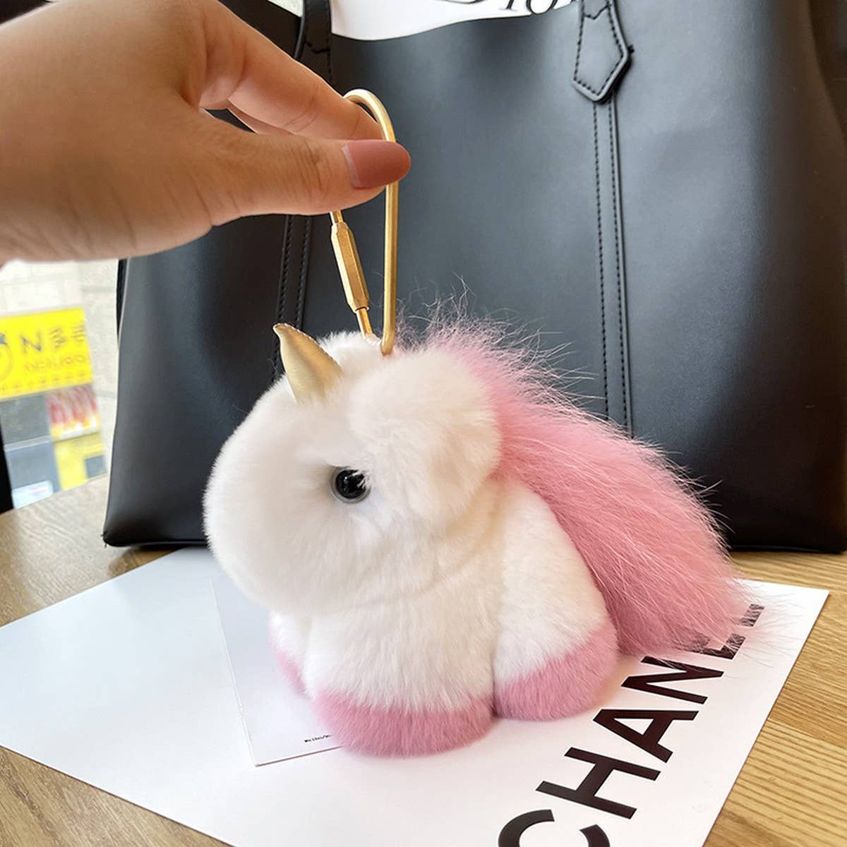 NEW CUTE PLUSH PONY BAG PENDANT CAR KEYCHAIN_CWMM2495