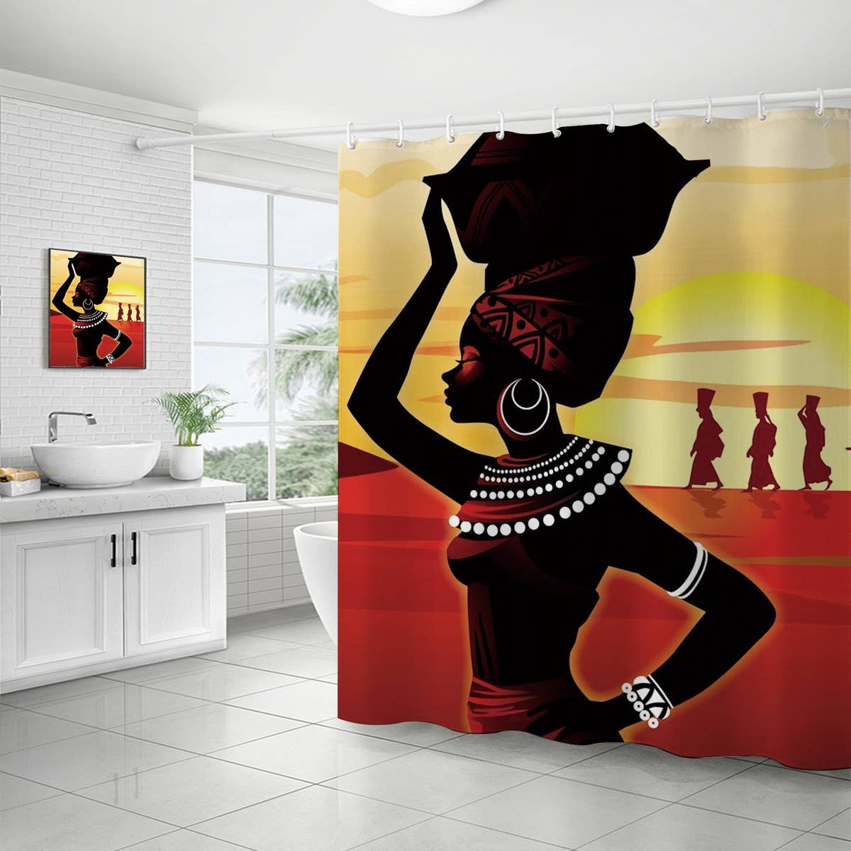 DIGITAL PRINTING BATHROOM SHOWER CURTAIN_CWMM1788