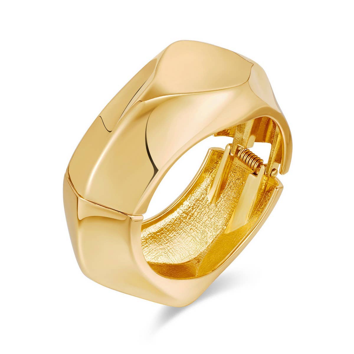 HIP HOP GLOSSY SPRING CUFF BRACELET FOR WOMENS_CWMM3080