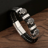 Trendy Retro Skull Braided Bracelet