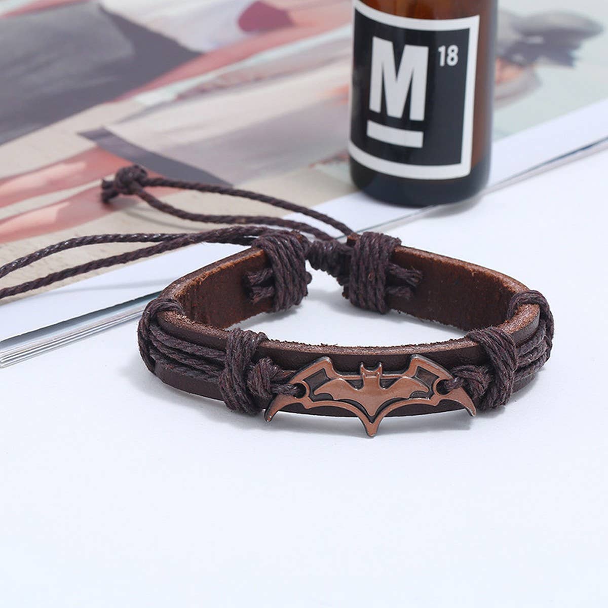 NEW CREATIVE BRAIDED COWHIDE ALLOY BRACELET_CWMM4464
