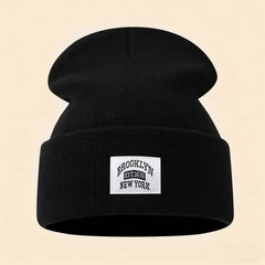 Brooklyn Label Cuffed Knit Beanie Unisex_Cwah04638