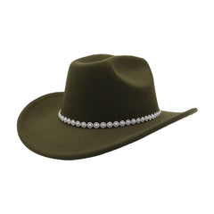NEW WOOL FEDORA COWBOY HAT WESTERN ETHNIC STYLE_CWAH04455