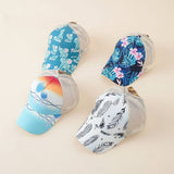 Women Floral Ponytail Visor Baseball Cap_Cwah1405