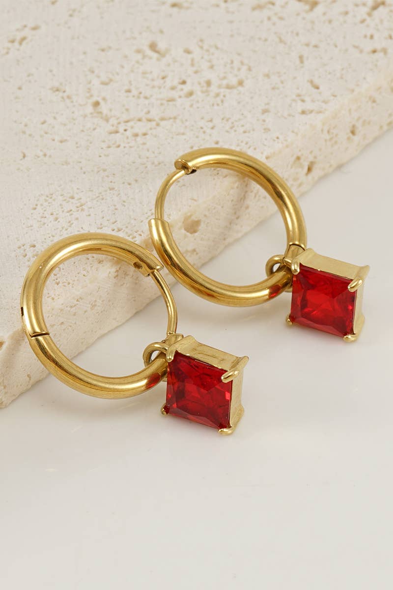 18K Gold Plated Stainless Steel Earrings_Cwaje0382