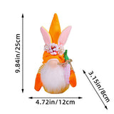 EASTER BUNNY GNOME HOLDING A BOUQUET OF FLOWERS_CWMM3481