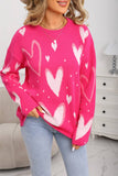 Valentines Day Love Jacquard Loose Knitwear