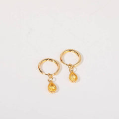 COLORFUL BIRTHSTONE EARRINGS TEARDROP EARRINGS_CWMM5519