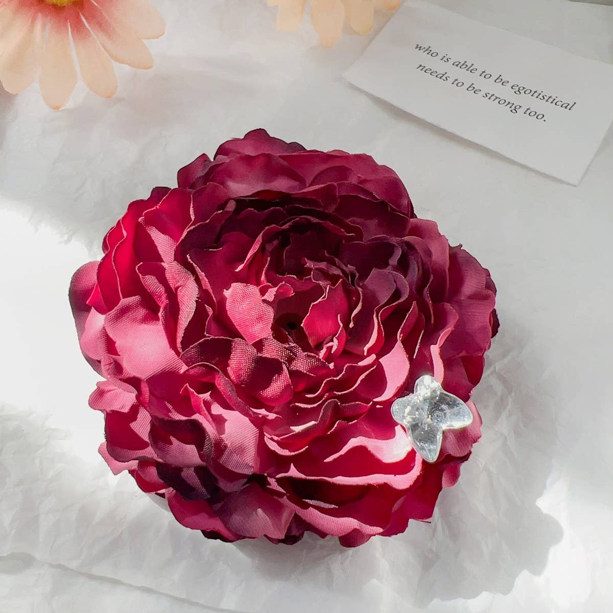 ARTIFICIAL FLOWER ROSE BEAUTIFUL HAIRPIN_CWAHA1506